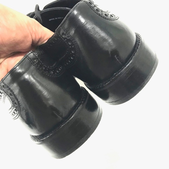 Cole Haan Black Leather Wingtip Oxfords Shoes main image 6